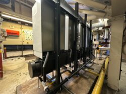 Commercial boiler pipework and low-loss header installation