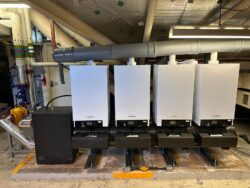 Viessmann boiler installation in a London commercial plant room